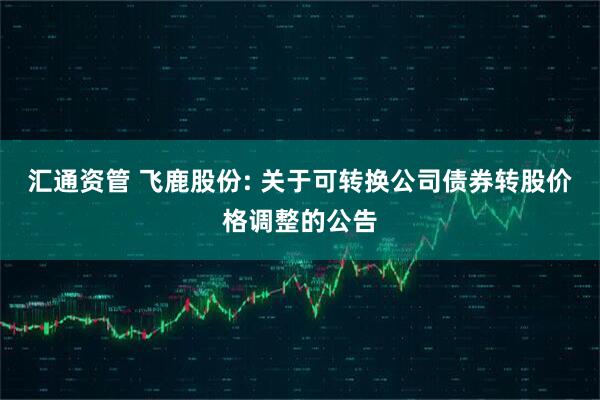 汇通资管 飞鹿股份: 关于可转换公司债券转股价格调整的公告